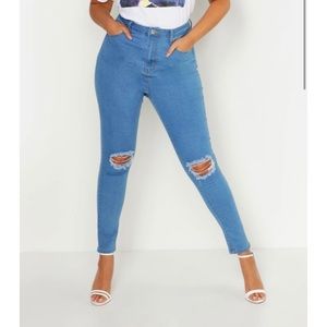Plus Rip Knee Skinny Jegging